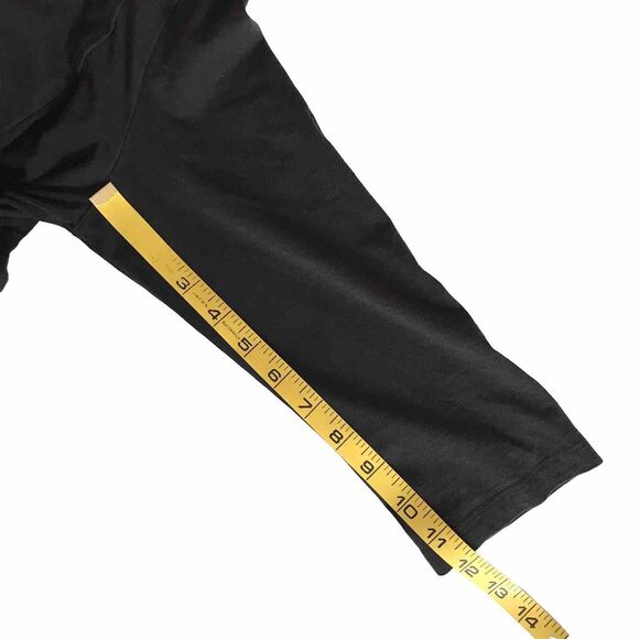 Patagonia Winnow A-line 3/4 Slv Dress M Black Organic Cotton Tencel Twist Front - Picture 9 of 10